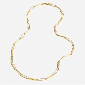 J. Crew Demi-Fine 14k Gold-Plated Long Paper-Clip Necklace